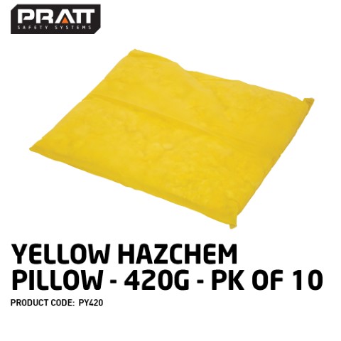 PRATT YELLOW HAZCHEM PILLOW 420G PK OF 10